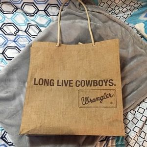 Burlap tote bag